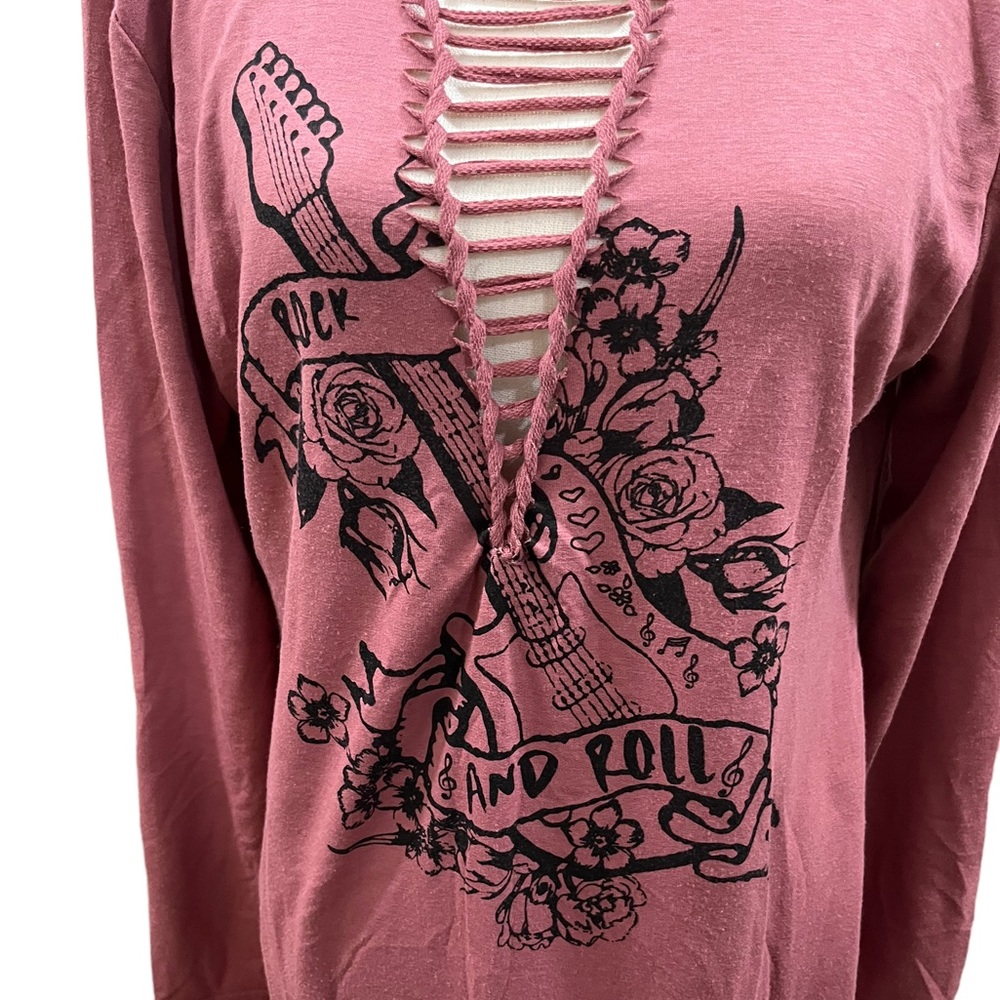 ROCK N ROLL 🤘🏻 LONG SLEEVE T-SHIRT DRESS